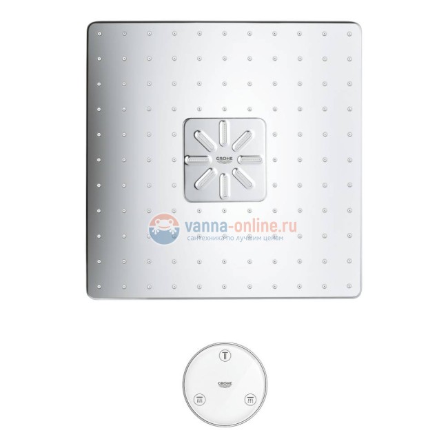 Верхний душ Grohe Rainshower 310 SmartConnect 26643000 квадратный, 2 режима струи, хром