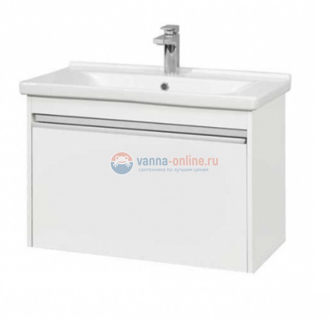 Тумба под раковину Акватон Капри 1A230201KP010 80 см, цвет белый глянцевый