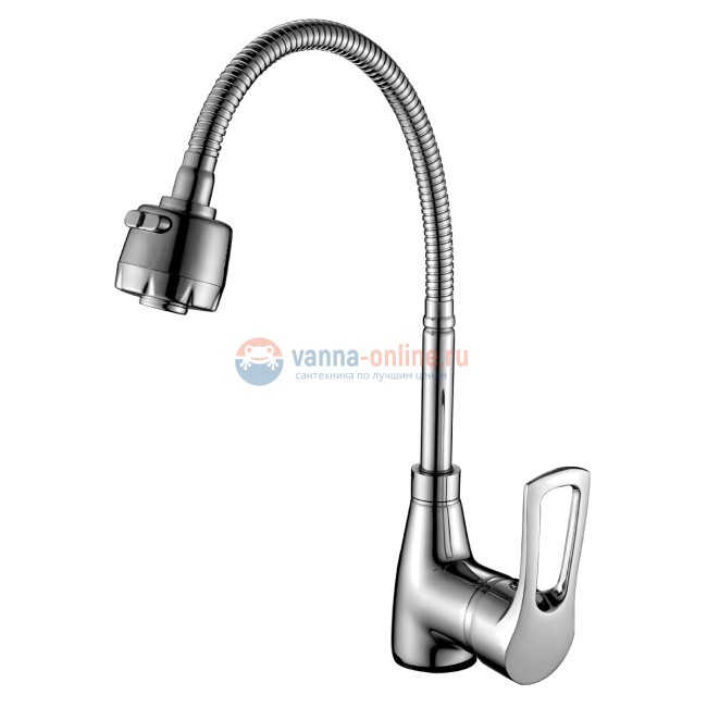 Смеситель для кухни Rossinka T40-26 с гибким изливом