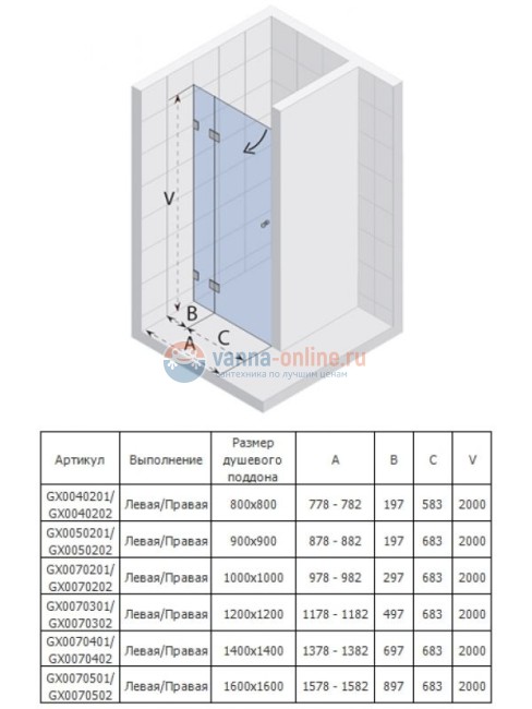 Душевая дверь в проем Riho Scandic Mistral M-104 GX007030 120 см