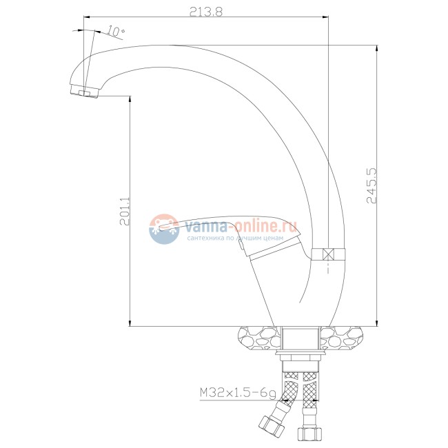 Смеситель Rossinka Y40-23U для кухни Смеситель Rossinka Y40-23U для кухни