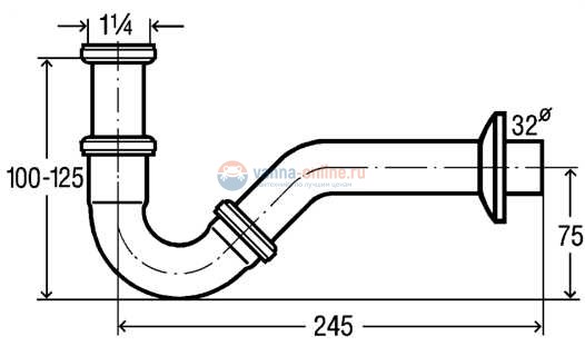 Сифон для биде Viega 103781 Сифон для биде Viega 103781