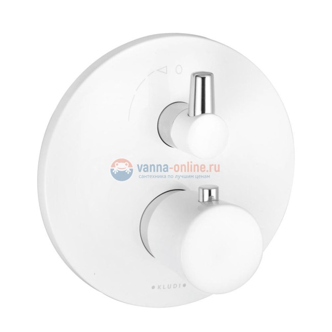 Смеситель Kludi Balance 528309175 для ванны и душа с термостатом, для 88011, цвет белый/хром