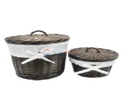 Корзина WasserKraft Donau WB-530-L большая для белья с крышкой