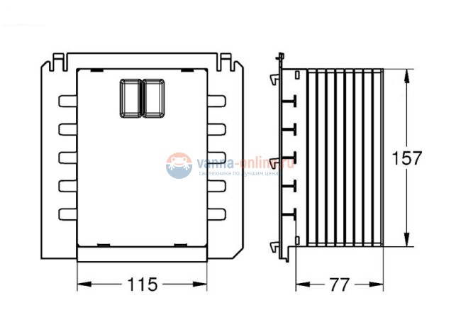 Монтажный короб Grohe 40 911 000 для малых клавиш S