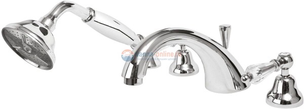 Смеситель Cezares VINTAGE-BVDM-01-Sw для ванны, хром, ручки Swarovski Смеситель Cezares VINTAGE-BVDM-01-Sw для ванны, хром, ручки Swarovski