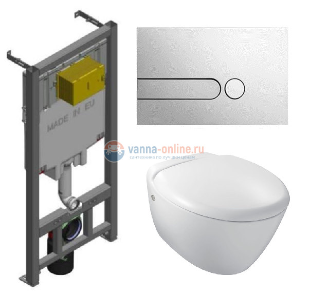 Инсталляция Jacob Delafon с унитазом Presquile E4440-00, сиденье микролифт клавиша хром, комплект E29025-NF/E4440-00/E4326-CP Инсталляция Jacob Delafon с унитазом Presquile E4440-00, сиденье микролифт клавиша хром, комплект E29025-NF/E4440-00/E4326-CP