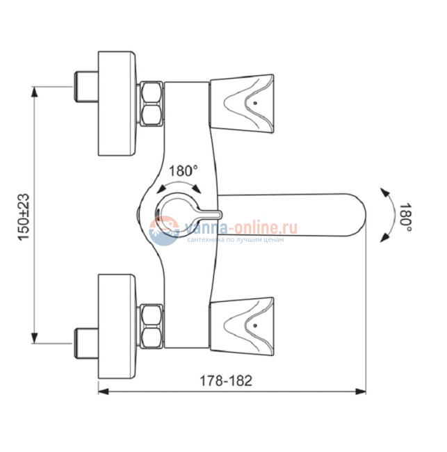 Смеситель для ванны и душа Vidima Neo BA334AA, хром Смеситель для ванны и душа Vidima Neo BA334AA, хром