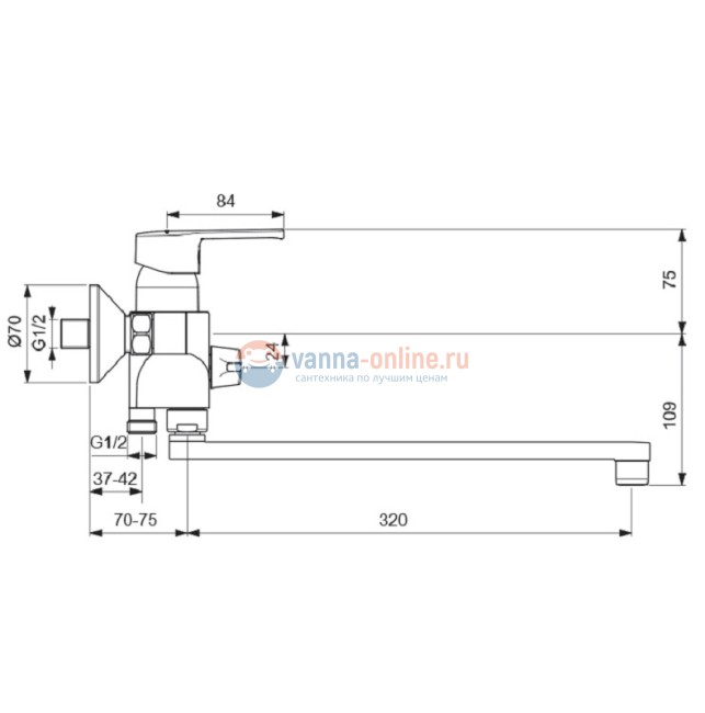 Смеситель для ванны и душа Vidima Uno BA320AA, хром Смеситель для ванны и душа Vidima Uno BA320AA, хром