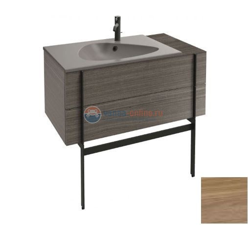 Тумба под раковину Jacob Delafon Nouvelle Vague 100 EB3031-E16, с выступом, цвет - ореховое дерево