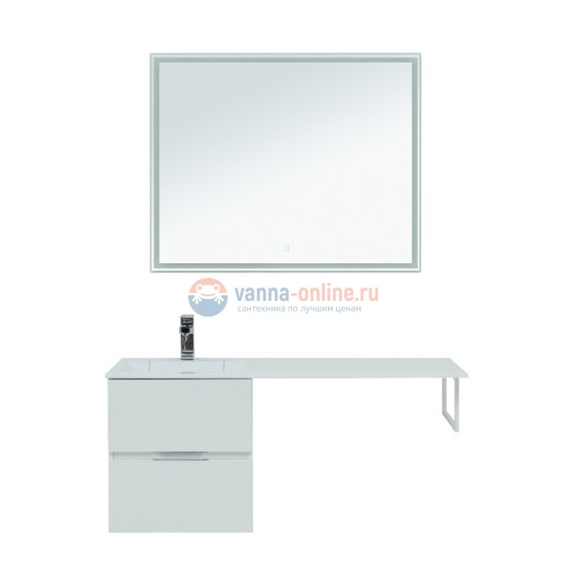 Тумба с раковиной Aquanet Алвита 48 00243660, цвет белый