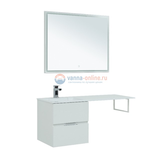 Тумба с раковиной Aquanet Алвита 48 00243660, цвет белый