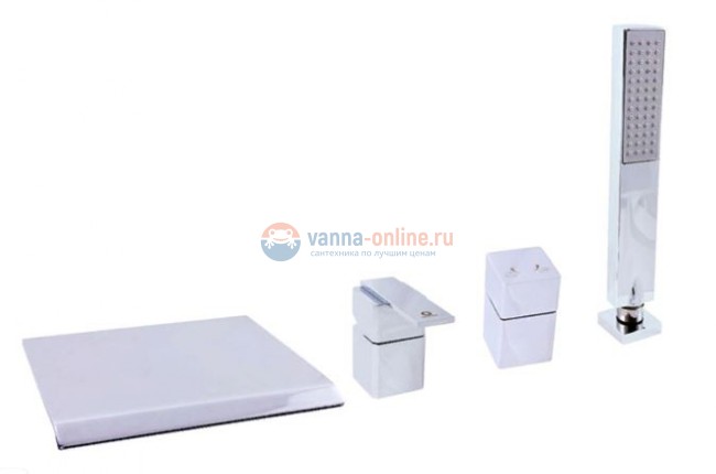 Смеситель каскадный на борт ванны Rav-Slezak Loira LR574.5P, на 4 отверстия, хром