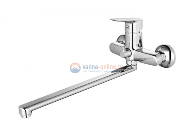 Смеситель Iddis Vibe VIBSBL2i10WA с длинным изливом, для ванны и душа, хром Смеситель Iddis Vibe VIBSBL2i10WA с длинным изливом, для ванны и душа, хром