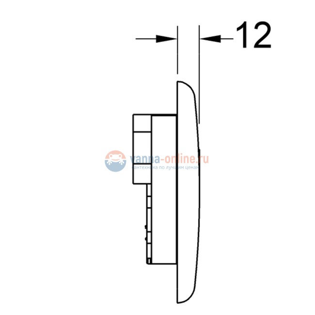 Кнопка смыва TECE Planus Urinal 220/12 V 9242355, белый матовый