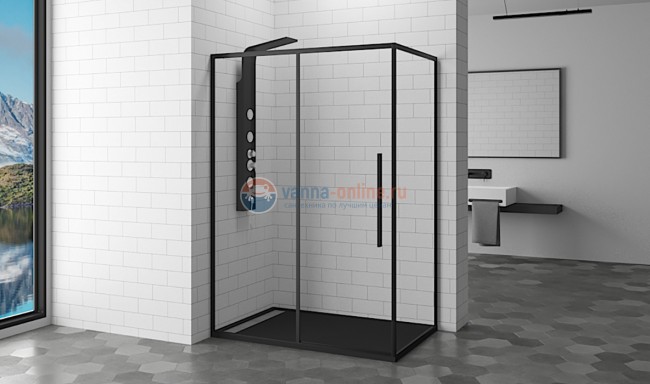 Душевой уголок RGW SV-42-B 32324292-14 90 х 120 см прямоугольный, черный