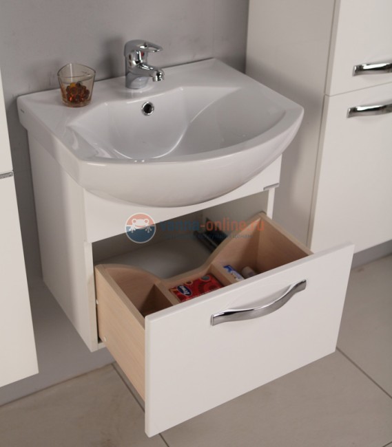 Тумба под раковину Акватон АРИЯ 65 Н белая