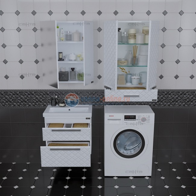 Шкаф СаНта Калипсо 60 х 90 NEW 417003N подвесной, над стиральной машиной Шкаф СаНта Калипсо 60 х 90 NEW 417003N подвесной, над стиральной машиной