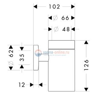 Стакан с держателем Hansgrohe Logis 40518000, хром Стакан с держателем Hansgrohe Logis 40518000, хром
