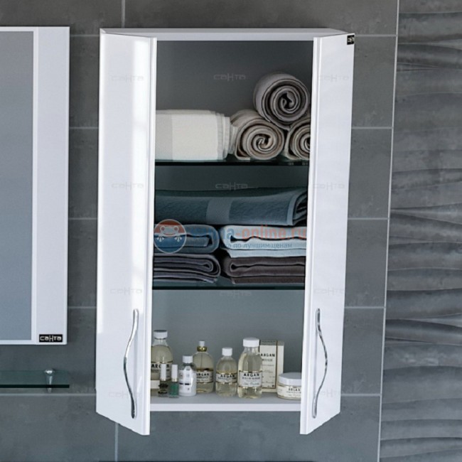 Шкаф подвесной СаНта Виктория 50 NEW, 710014N над стиральной машиной