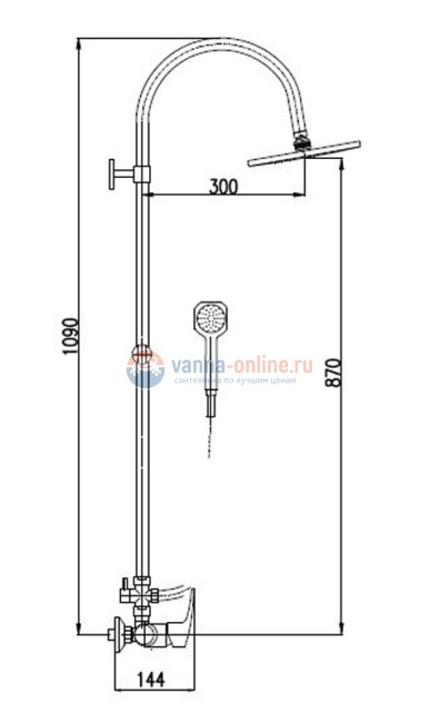 Душевая система Rav-Slezak Amur AM781.5/3, хром