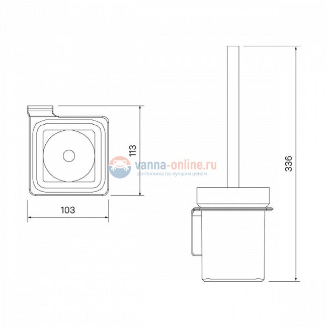 Ершик для унитаза Iddis Slide SLIBSG0i47