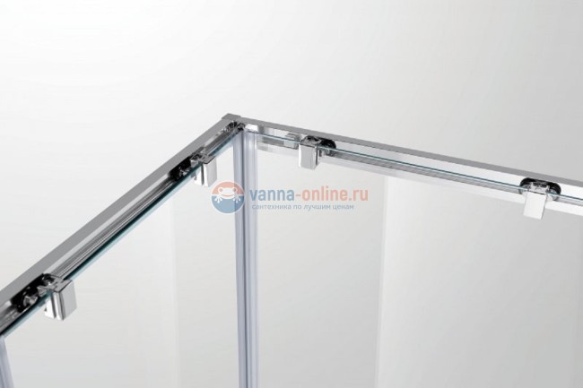 Душевой уголок Cezares Molveno-A-2-100-C-Cr-IV, 100 х 100 см, стекло прозрачное, хром