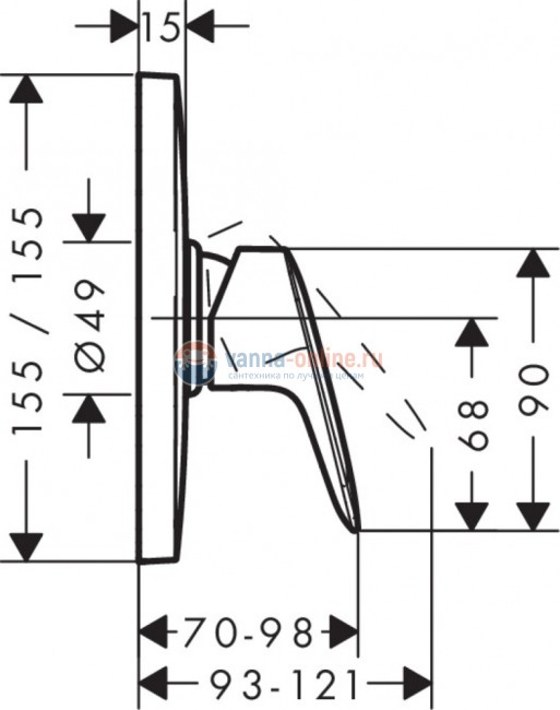 Смеситель Hansgrohe Logis 71607000 для душа Смеситель Hansgrohe Logis 71607000 для душа