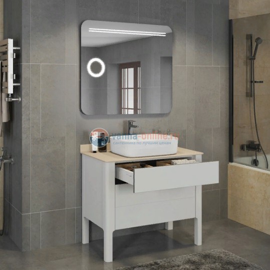 Зеркало Comfortу Лондон 90, светодиодная подсветка, с сенсорным выключателем