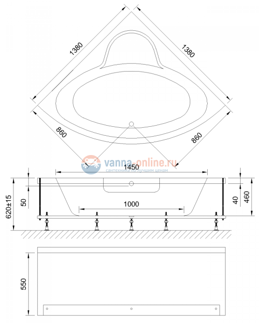 Акриловая ванна Royal Bath Fanke RB 581200