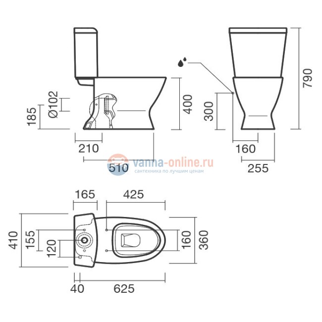 Унитаз компакт Sanitana KAPA