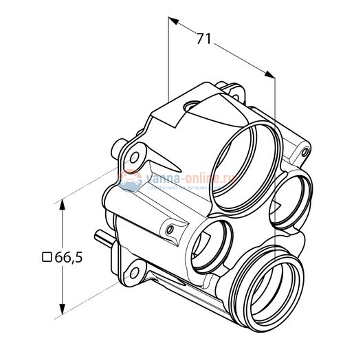 Адаптер Kludi 7653900-00 для неправильных подключений при подводе холодной воды слева, горячей воды справа Адаптер Kludi 7653900-00 для неправильных подключений при подводе холодной воды слева, горячей воды справа