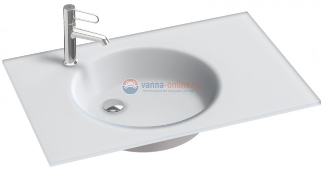 Стеклянная раковина Jacob Delafon Odeon Rive Gauche EB2564-DE1, 100 см, белый, матовый Стеклянная раковина Jacob Delafon Odeon Rive Gauche EB2564-DE1, 100 см, белый, матовый