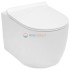 Подвесной унитаз Aquanet Rimless Cetus-W BL-102N-WHT с тонкой крышкой-сиденьем с микролифтом, безободковый