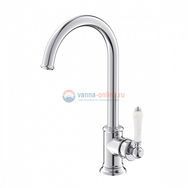 Смеситель для кухонной мойки Iddis Oxford OXFSBJ0i05, хром/белый