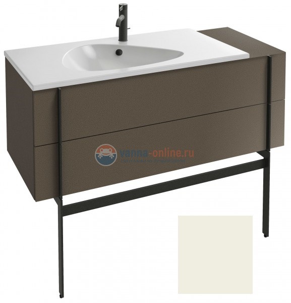 Тумба под раковину Jacob Delafon Nouvelle Vague 120 EB3033-S24, 2 ящика, с выступом, цвет - жасмин сатин