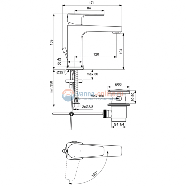 Смеситель для раковины Ideal Standard BC689AA
