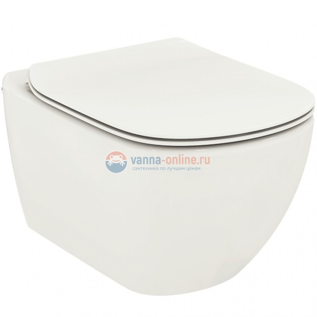 Подвесной унитаз Silk White (матовый белый) Ideal Standard TESI SILK WHITE T0079V1 AquaBlade® Подвесной унитаз Silk White (матовый белый) Ideal Standard TESI SILK WHITE T0079V1 AquaBlade®