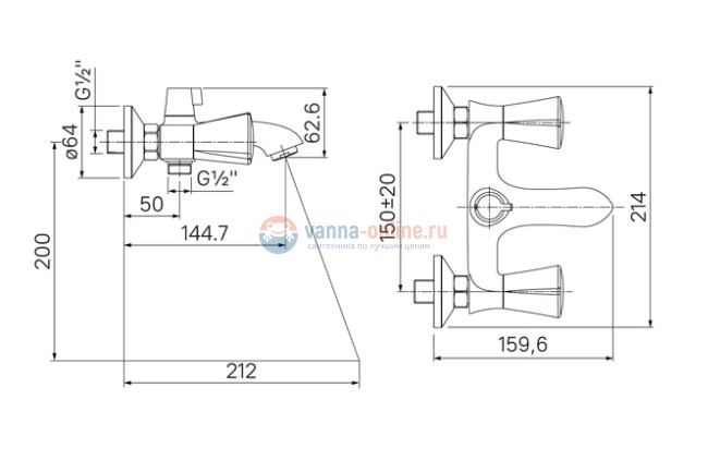 Смеситель Iddis Bounce BOUSB02i02WA для ванны и душа, хром Смеситель Iddis Bounce BOUSB02i02WA для ванны и душа, хром
