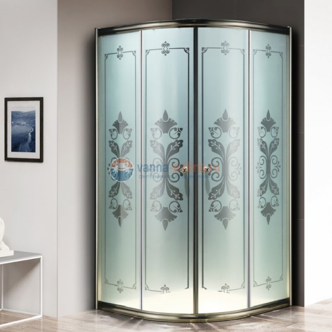 Душевой уголок Cezares GIUBILEO-R-2-80-SCORREVOLE-C-Br, 80 х 80 х 195 см, стекло матовое узорчатое Душевой уголок Cezares GIUBILEO-R-2-80-SCORREVOLE-C-Br, 80 х 80 х 195 см, стекло матовое узорчатое