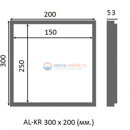 Сантехнический люк под плитку Люкер AL-KR ширина 20, высота 30