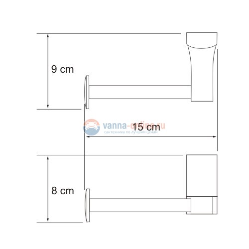 Держатель для туалетной бумаги WasserKRAFT Exter К-5296 Держатель для туалетной бумаги WasserKRAFT Exter К-5296