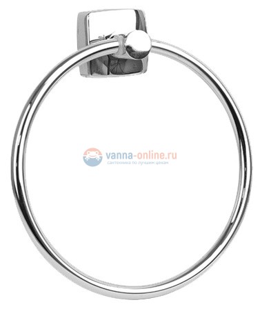 Полотенцедержатель кольцо Fixsen Kvadro FX-61311, хром
