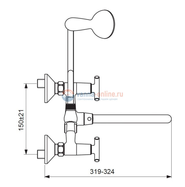 Смеситель Vidima ТРИНИТИ (Trinity) BA261AA для ванны и душа с душевым гарнитуром, поворотный излив, хром Смеситель Vidima ТРИНИТИ (Trinity) BA261AA для ванны и душа с душевым гарнитуром, поворотный излив, хром