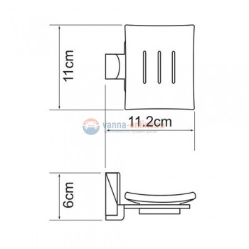Мыльница с держателем WasserKRAFT Leine 5029WHITE Мыльница с держателем WasserKRAFT Leine 5029WHITE