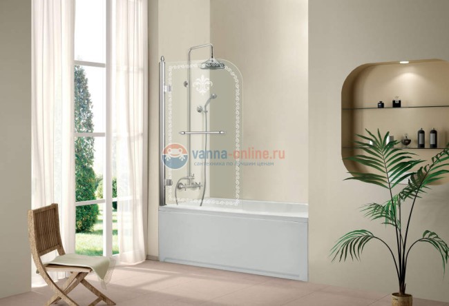 Шторка на ванну Cezares RETRO-V-1-80/145-L(-R)