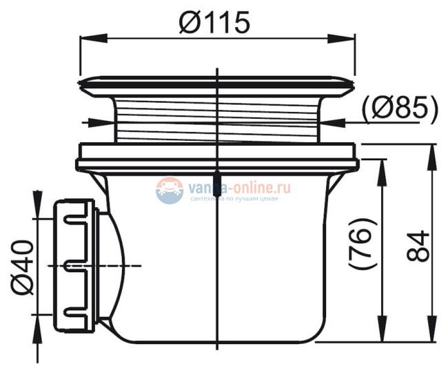 Сифон Ravak Basic 90 белый для поддонов