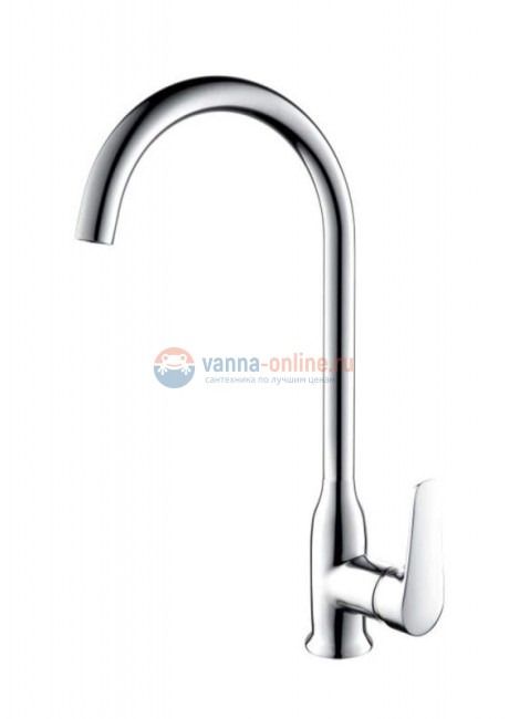 Смеситель Bravat Arden F7351385CP-RUS для кухонной мойки, высокий излив, хром