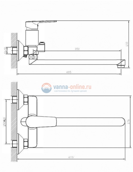 Смеситель Orange Sofi 2.0 M46-211cr для ванны и душа, хром Смеситель Orange Sofi 2.0 M46-211cr для ванны и душа, хром