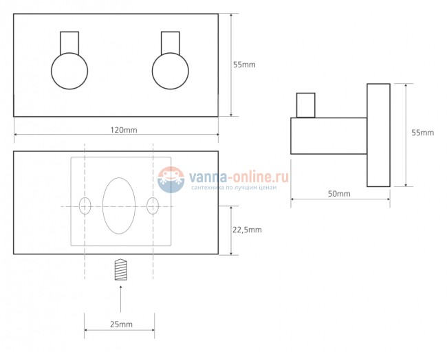 Крючок Bemeta Beta 132405202 Крючок Bemeta Beta 132405202